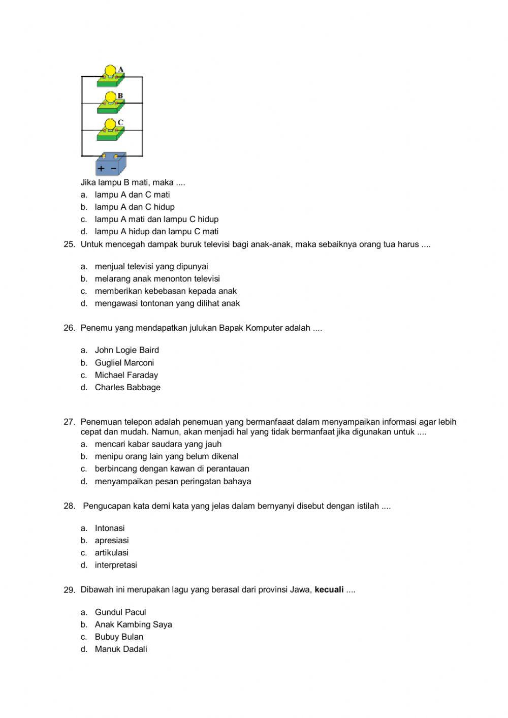 Penilaian Harian Tema 3