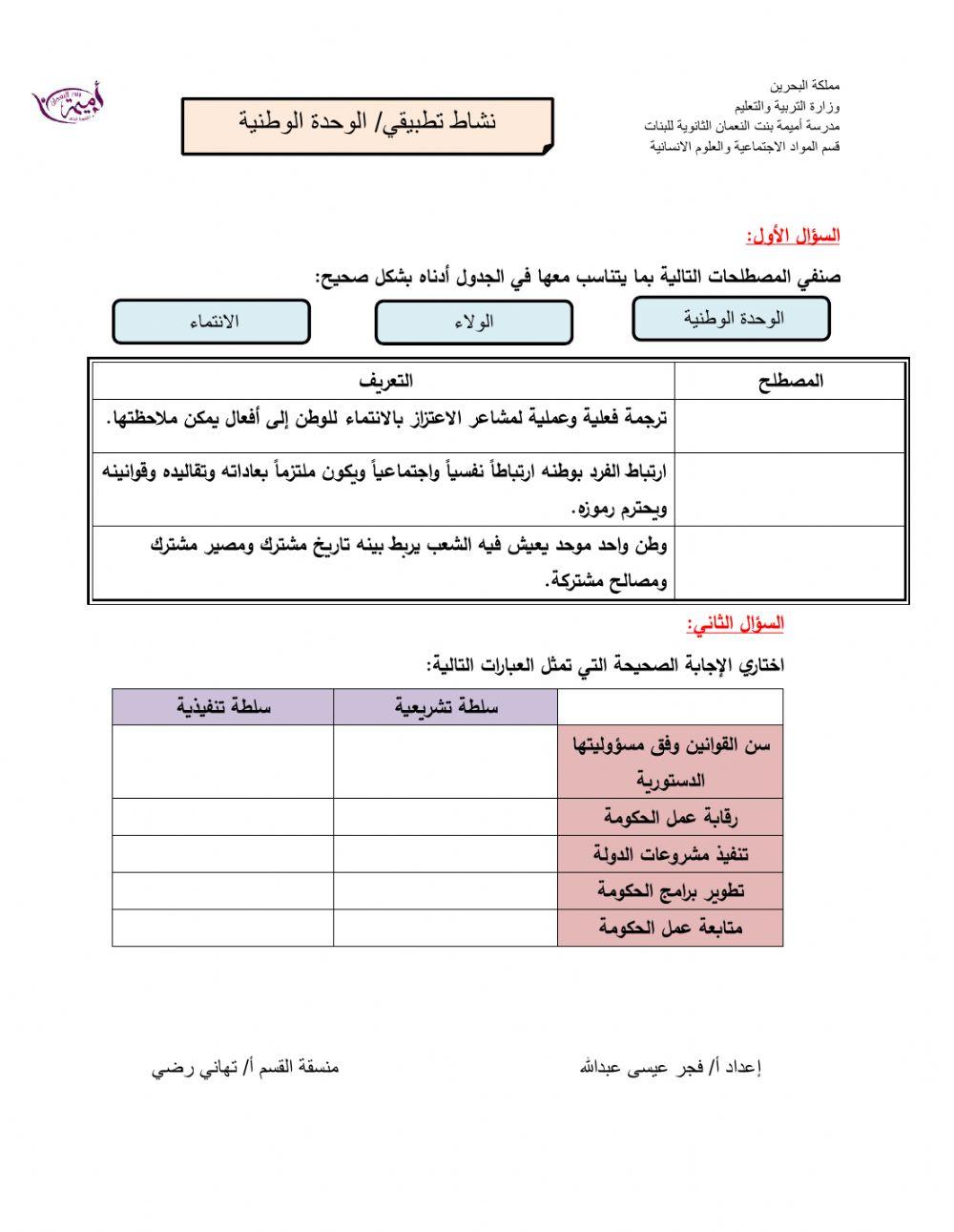 الوحدة الوطنية
