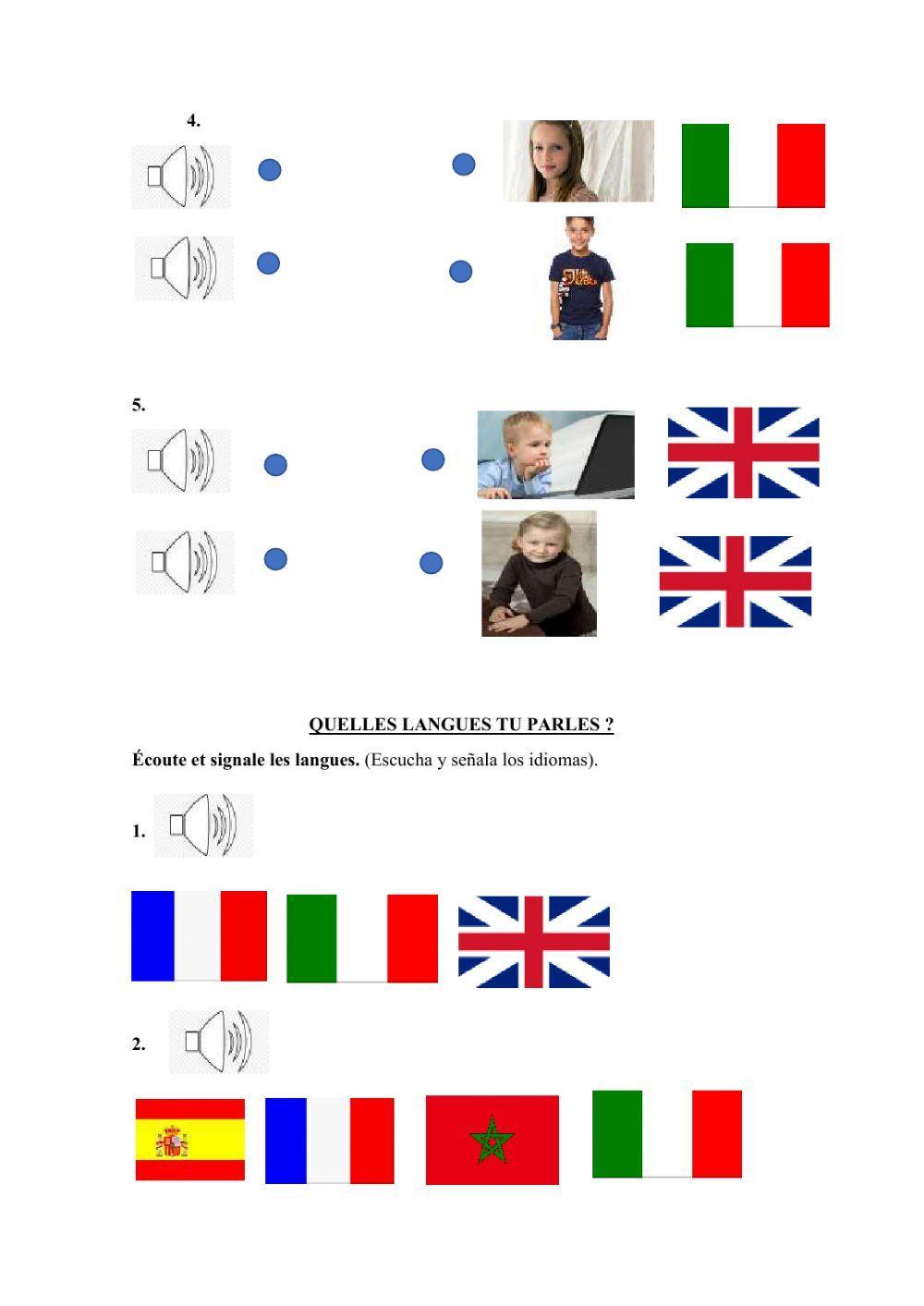 Les nationalités et les langues