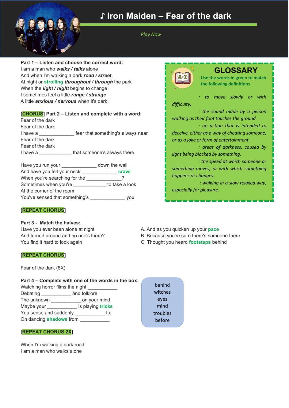 Fears and phobias with Iron Maiden