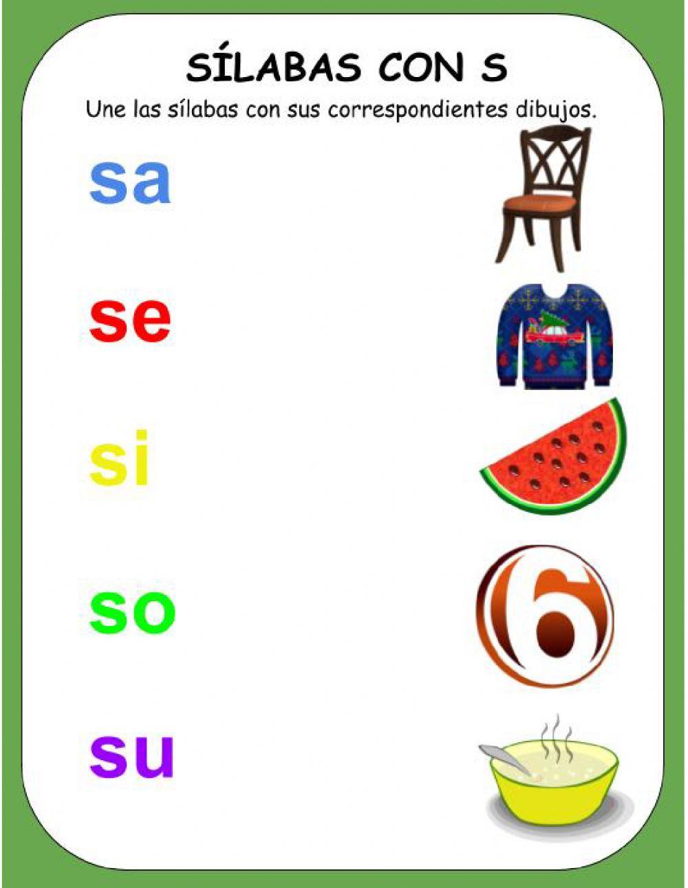 Sílabas con s