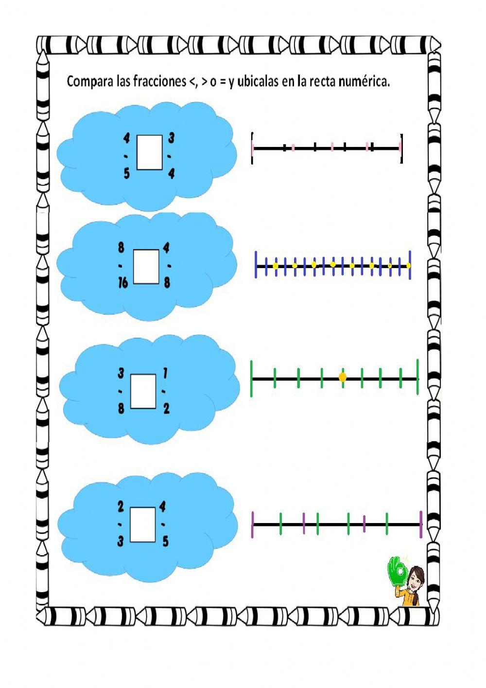 Comparacion de fracciones