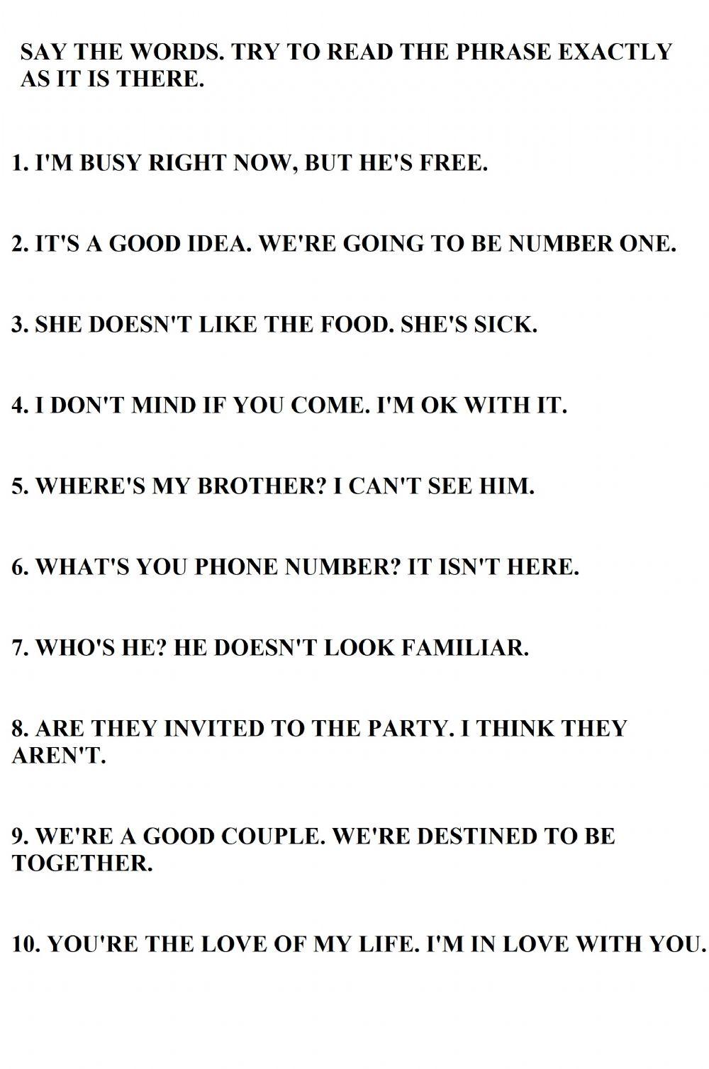 Basic 05 contractions pronunciation