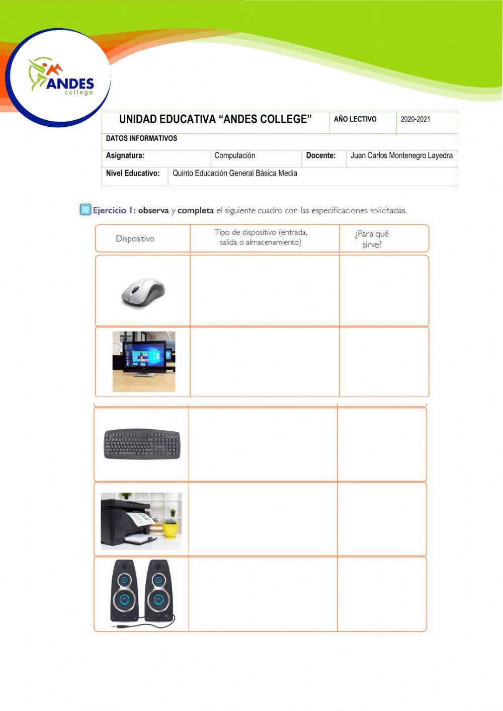 Dispositivos de entrada y salida