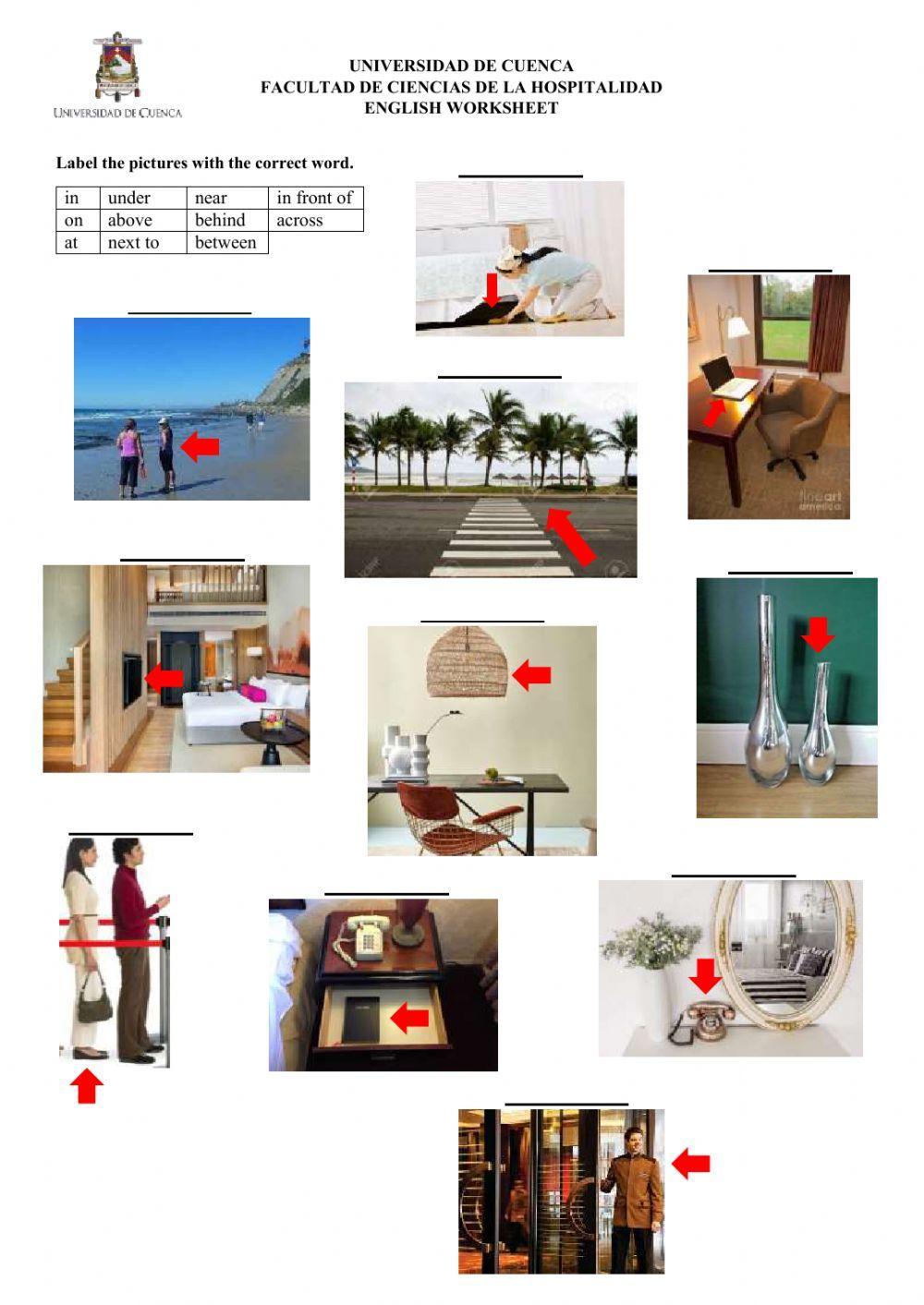 Prepositions of place