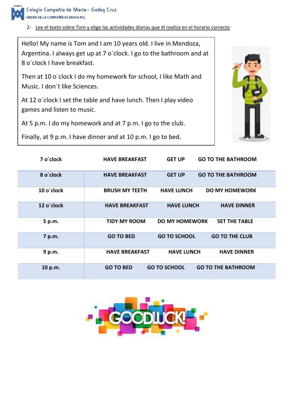 Control 5º Grado A y B