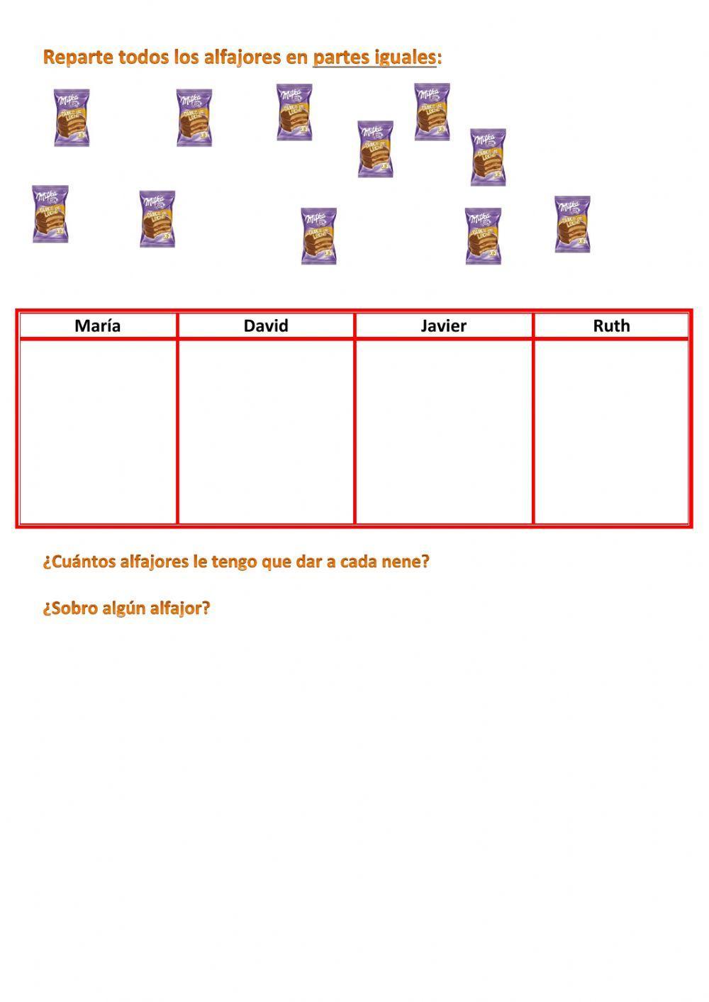 Repartiendo y dividiendo