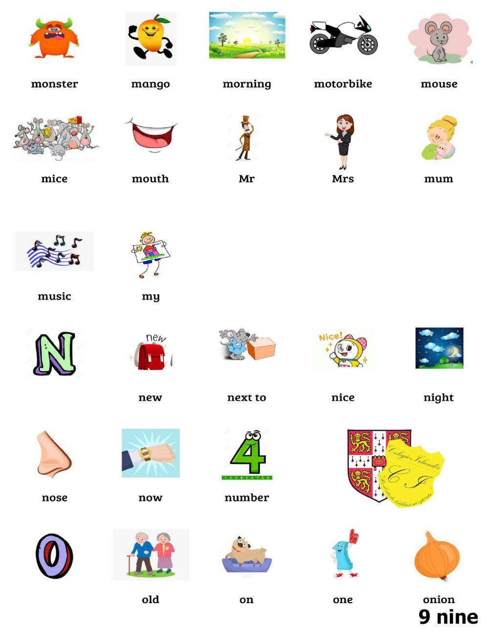 Starters Vocabulary 9