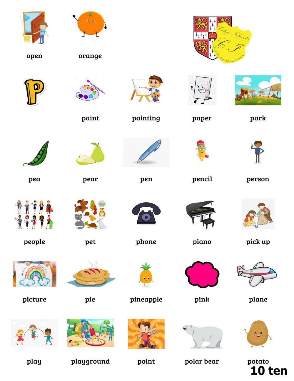 Starters Vocabulary 10