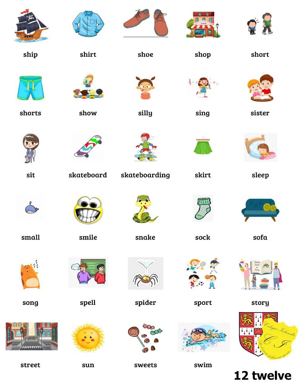 Starters Vocabulary 12