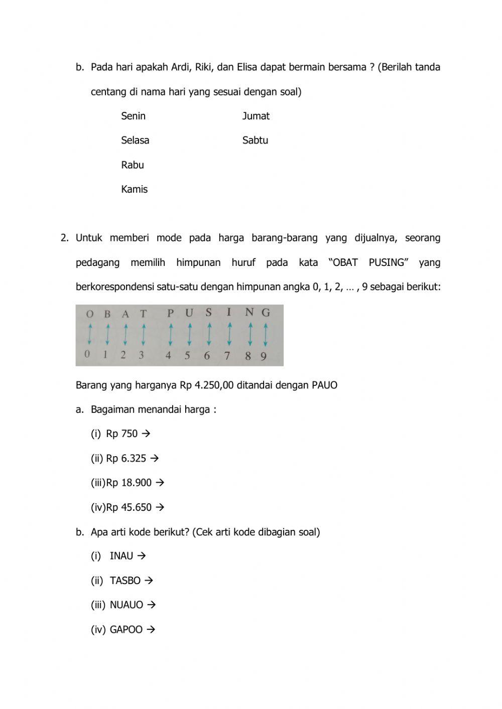 LKPD Penerapan Relasi Fungsi