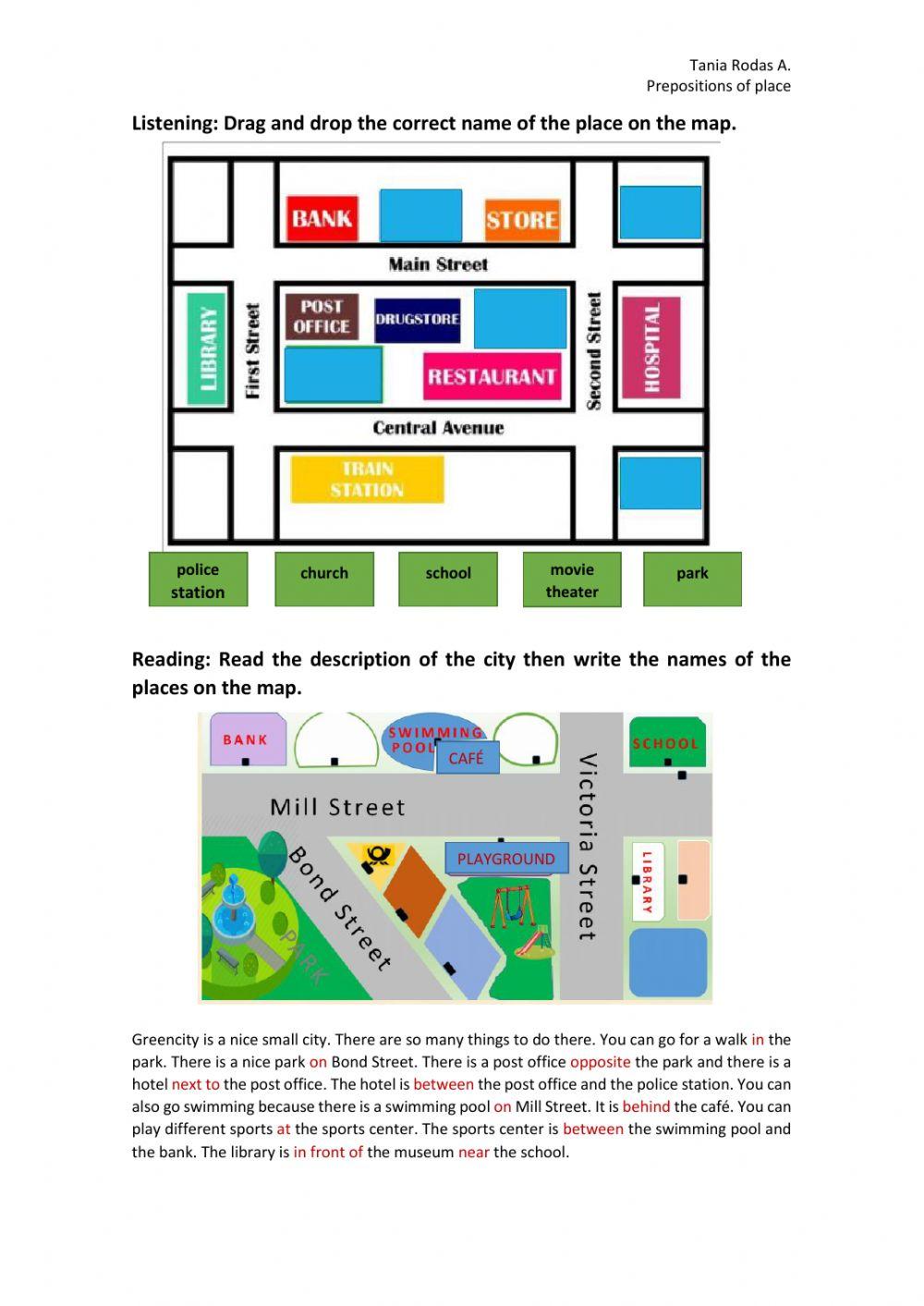 Prepositions of place