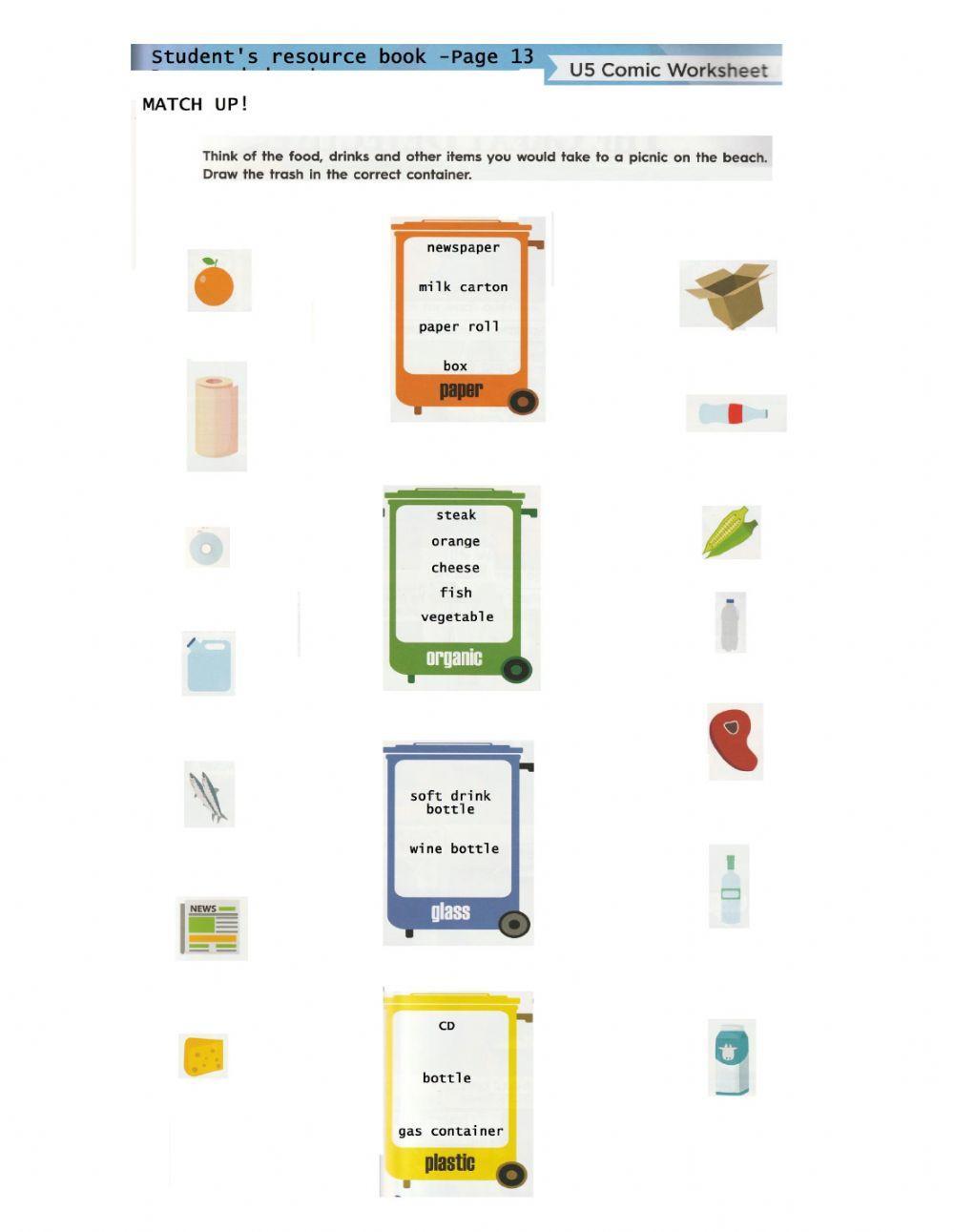 Classifying different types of waste