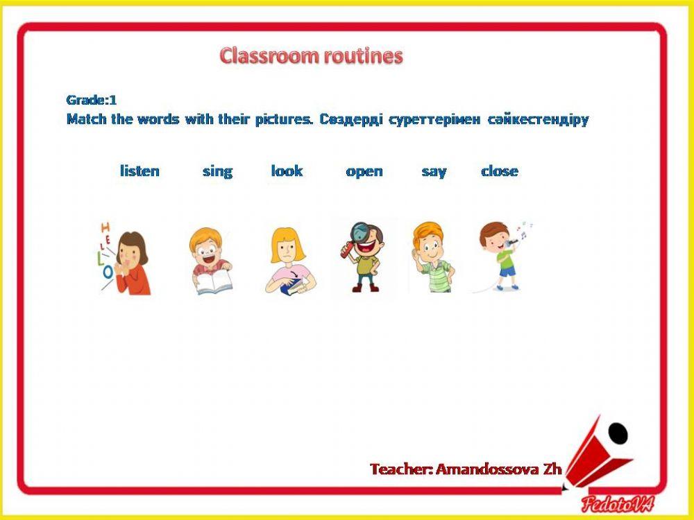 Classroom routines