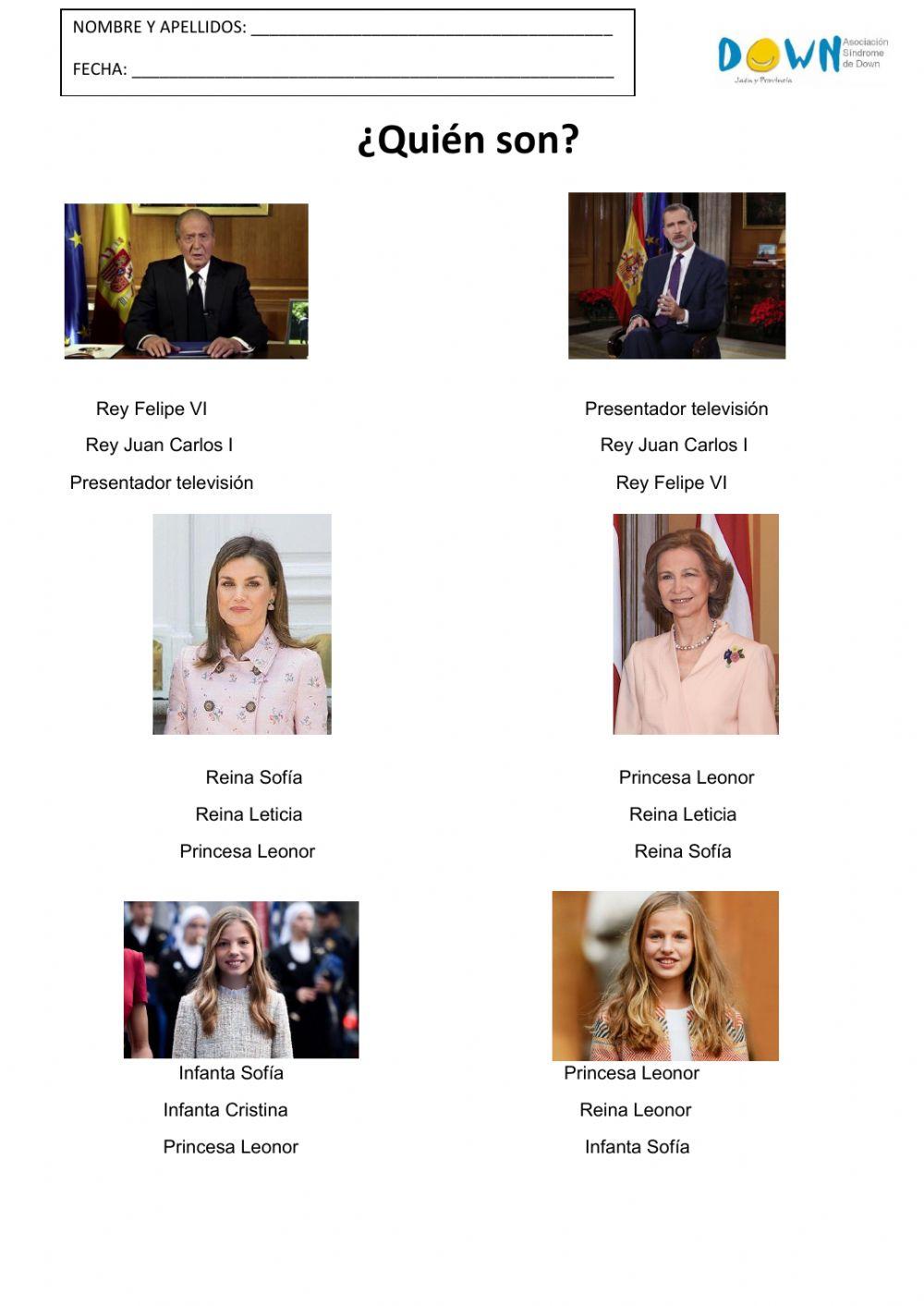 Familia real y mandos políticos