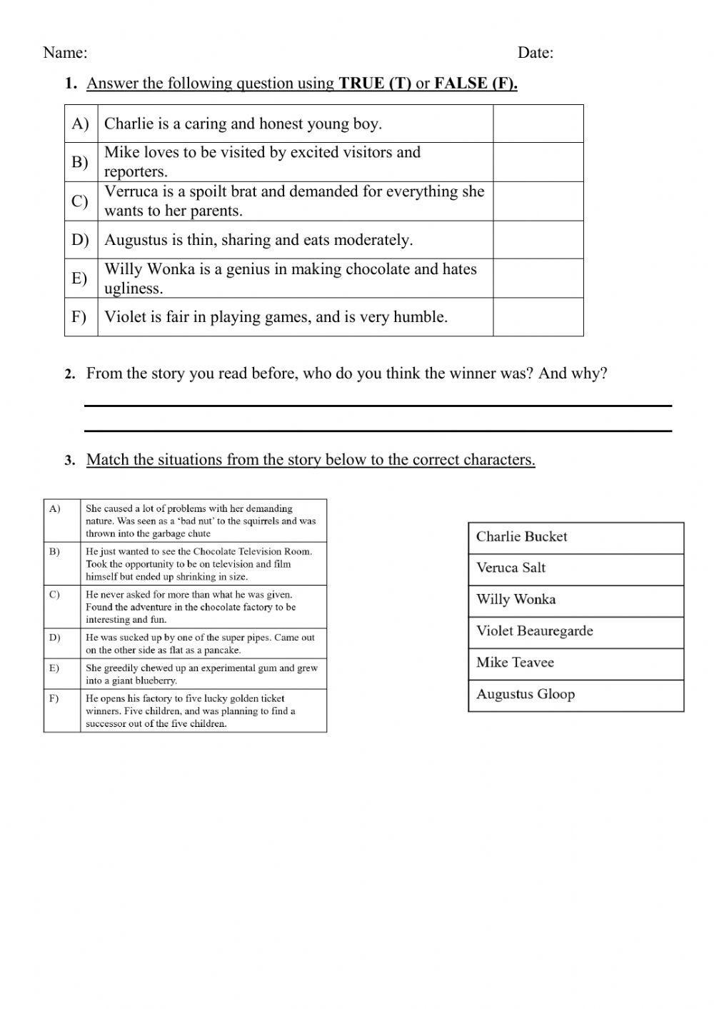 Charlie and The Chocolate Factory