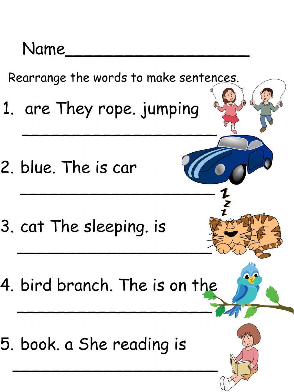 Rearranging sentences