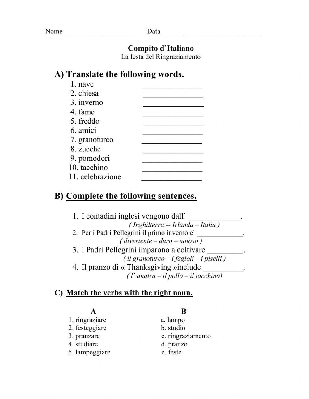 Festa del ringraziamento