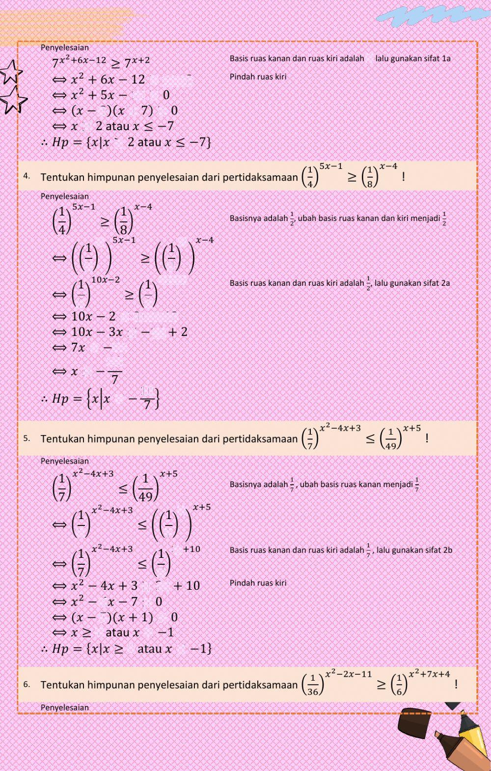 X - Pertidaksamaan Eksponensial
