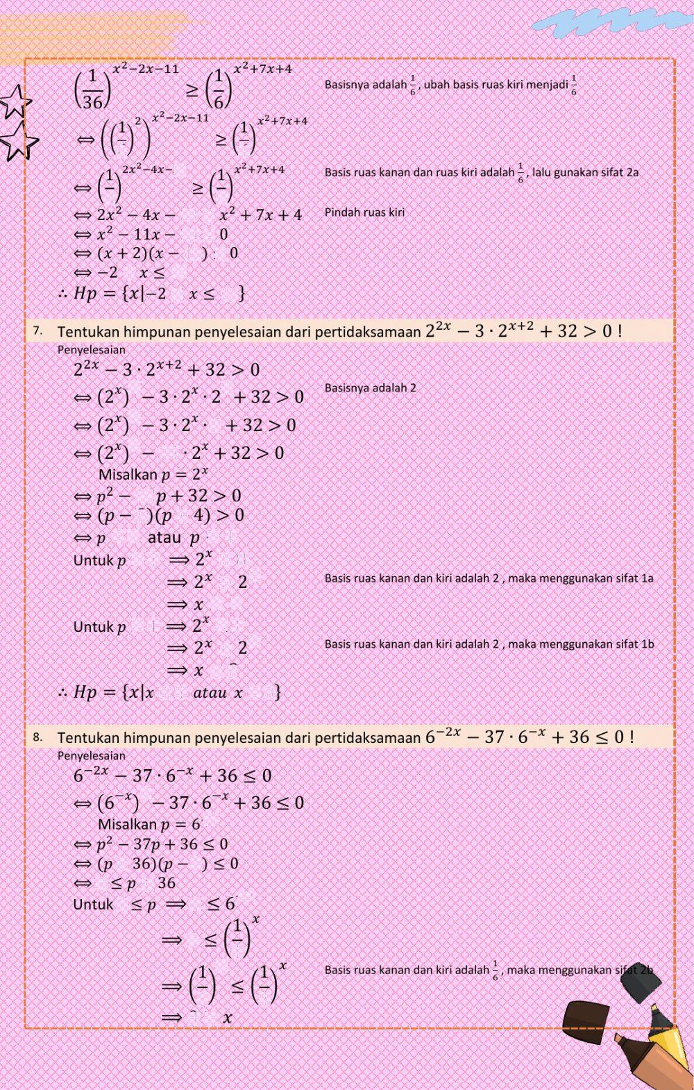 X - Pertidaksamaan Eksponensial