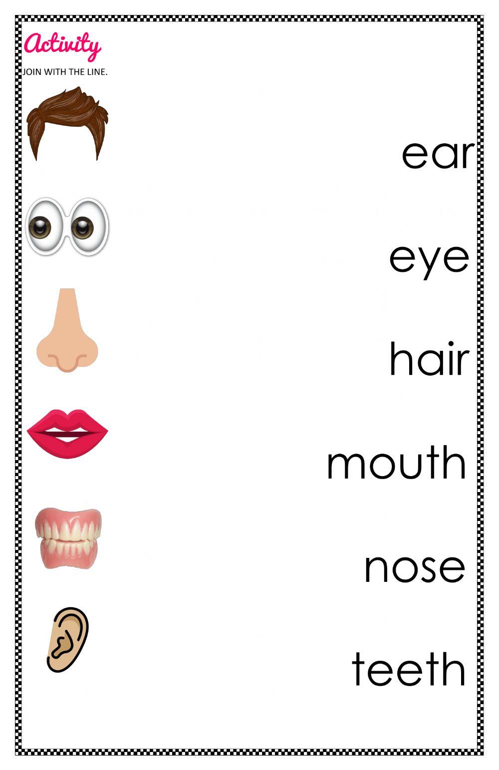 Face English language exercise Live Worksheets