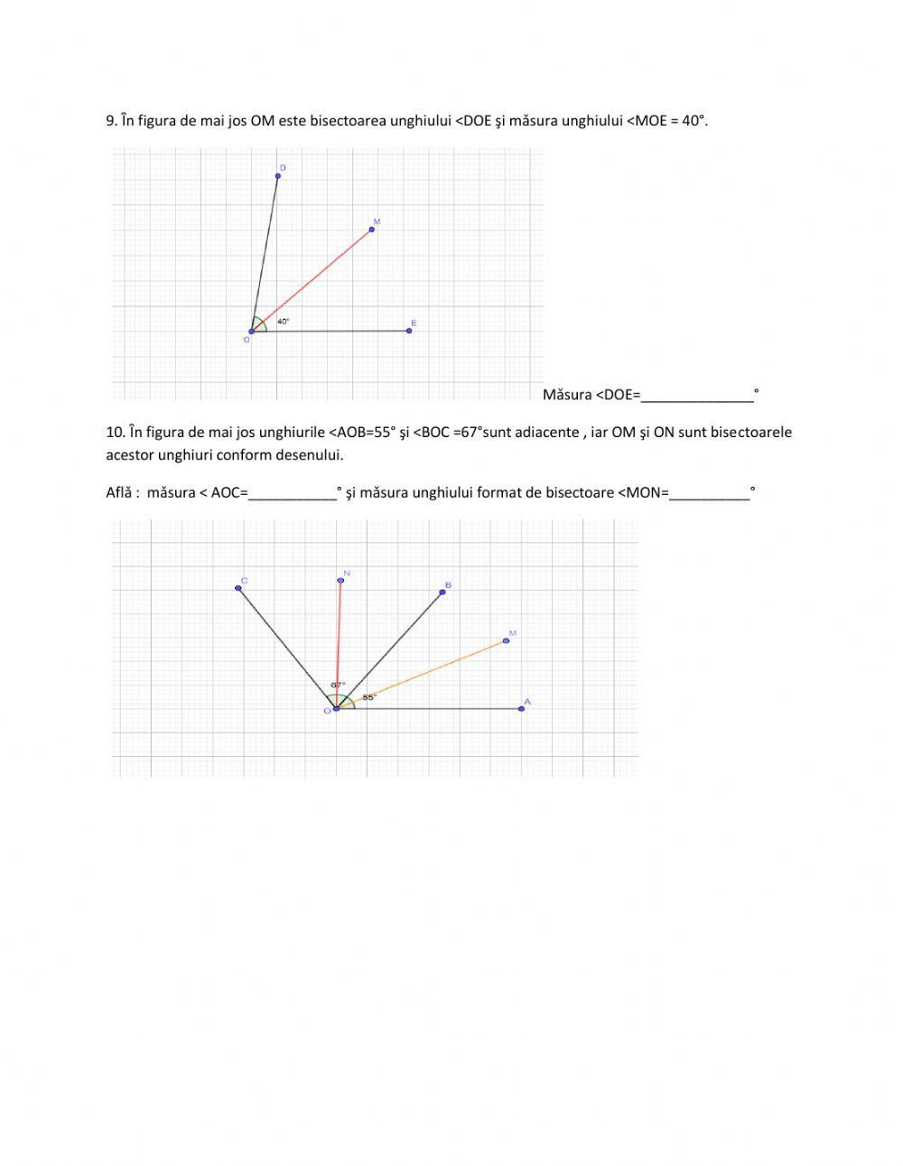 Unghiuri complementare,suplementare,adiacente