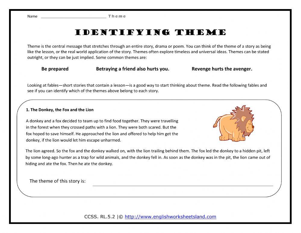 Identify theme 6135139 srobins2 Live Worksheets