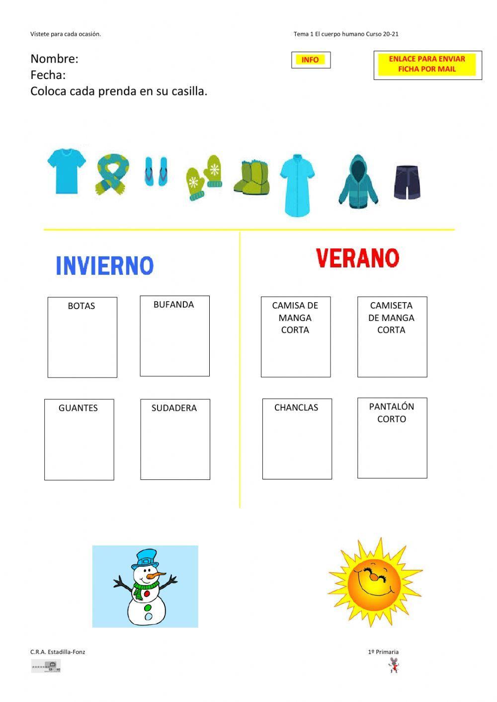Ropa de Invierno y verano.