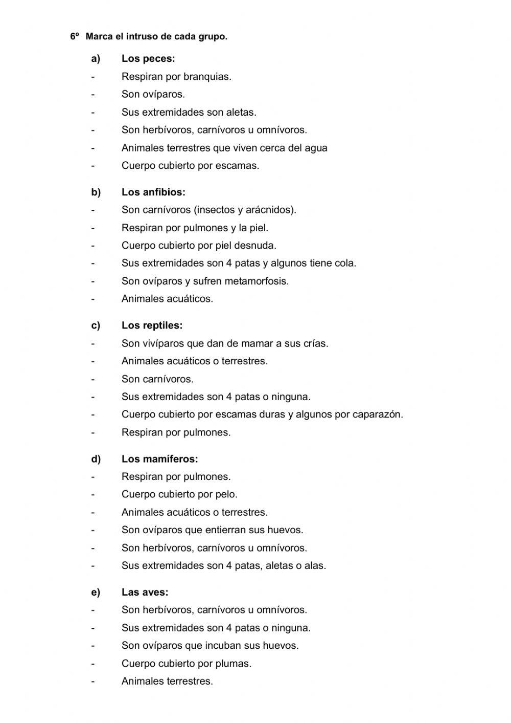 El reino de los animales