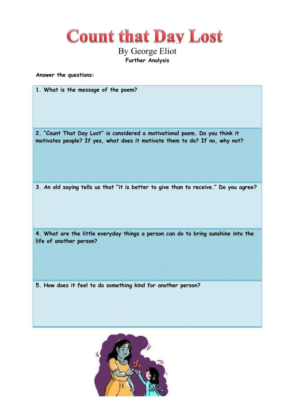 Count that Day Lost - Further Analysis
