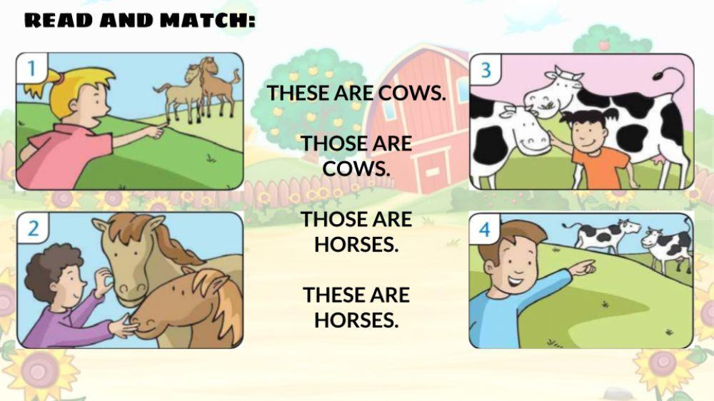 THESE - THOSE - Farm Animals