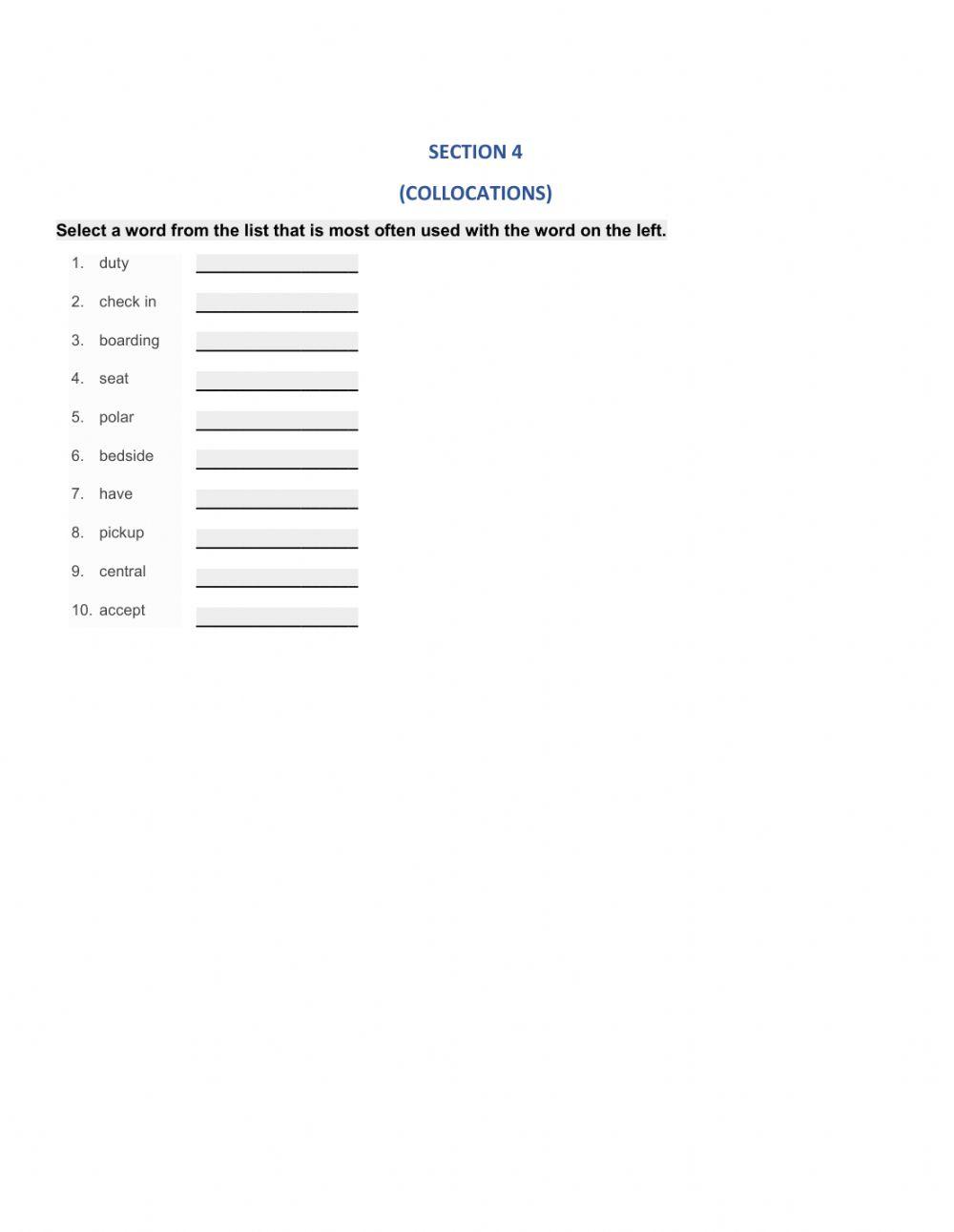 APTIS VOCABULARY TEST (PRACTICE 1)