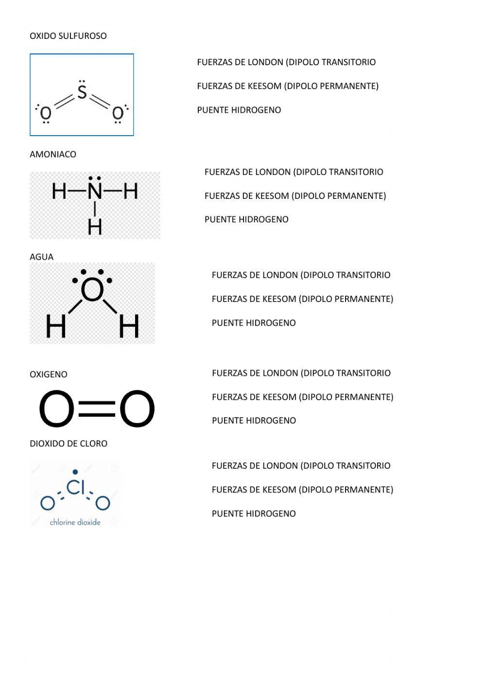Fuerzas intermoleculares
