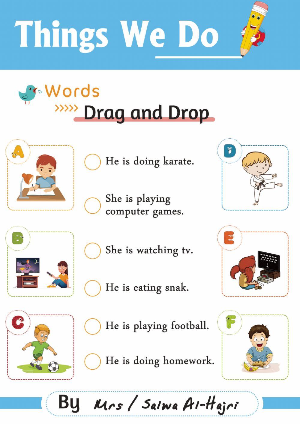 (words) things we do (words) things we do