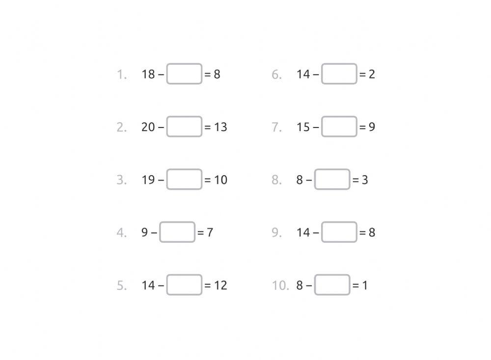 جمع وطرح حتى 20
