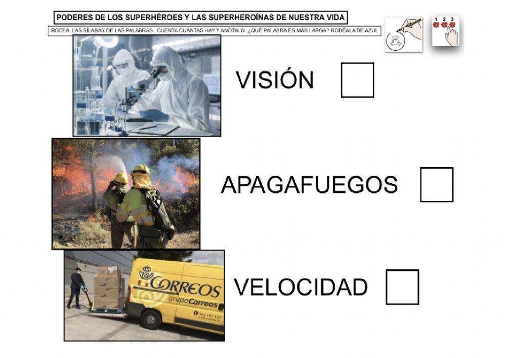 superheroes superheroinas sílabas