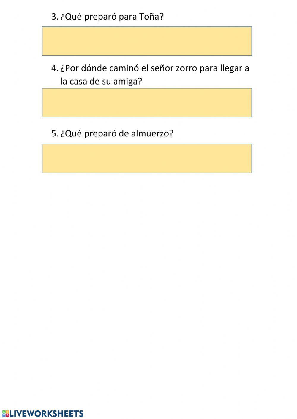 comprensión de lectura