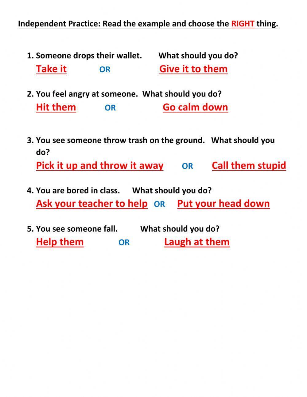 Do the right thing Independent