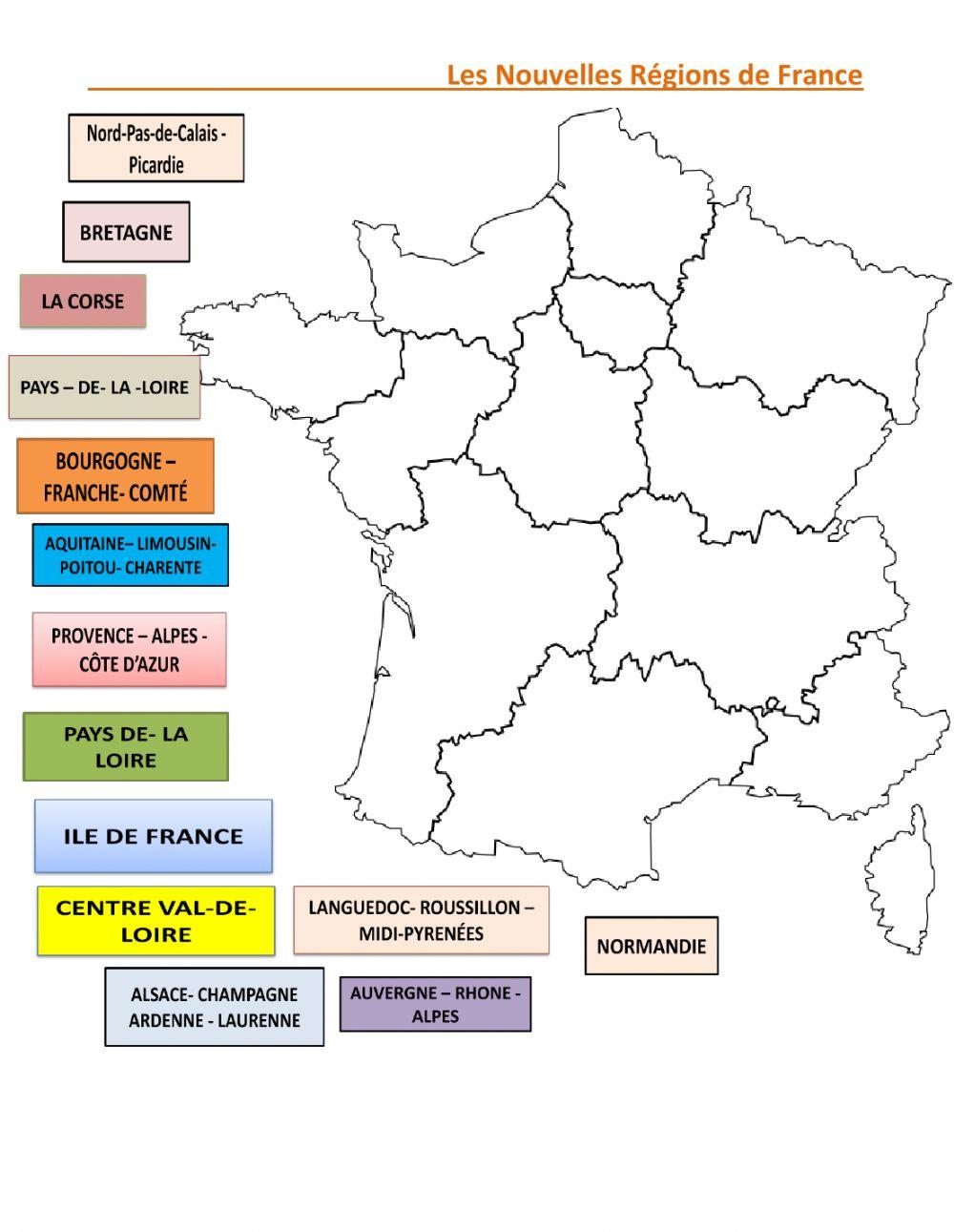 Nouvelles régions de France