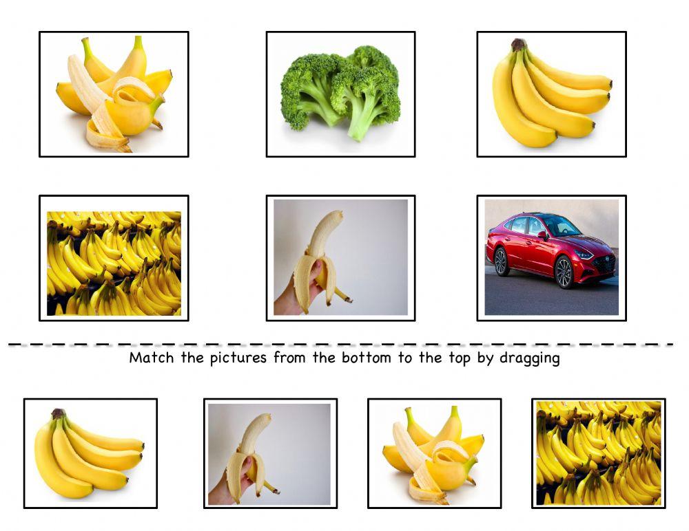 Match images of bananas