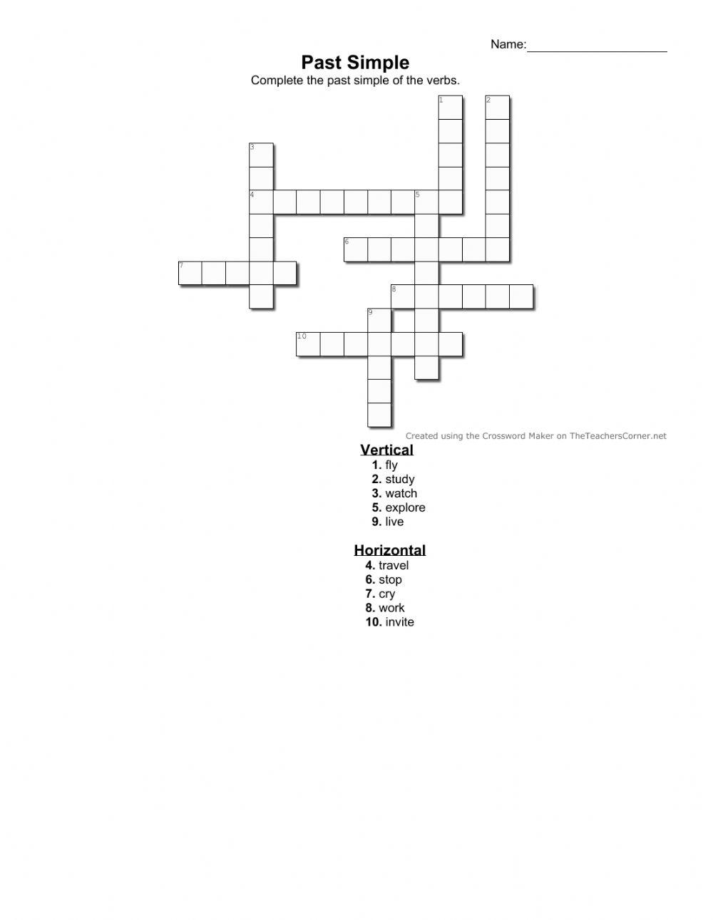 Past simple - regular verbs