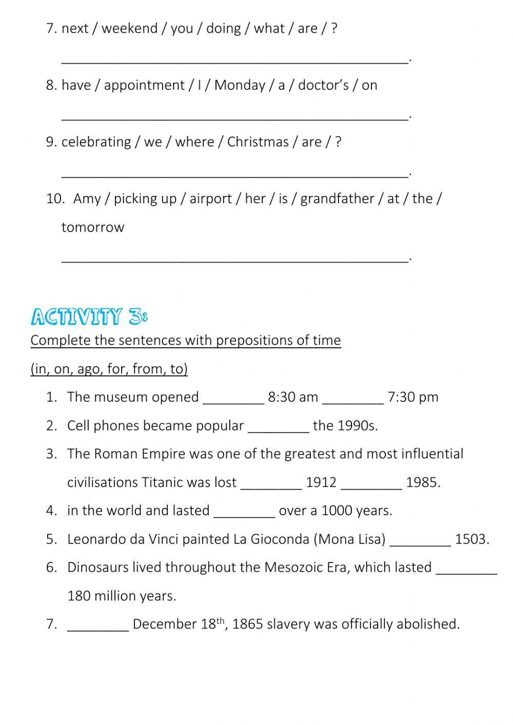 3rd Intermediate-Revision for Quiz (Units 5, 6, 7) 2020