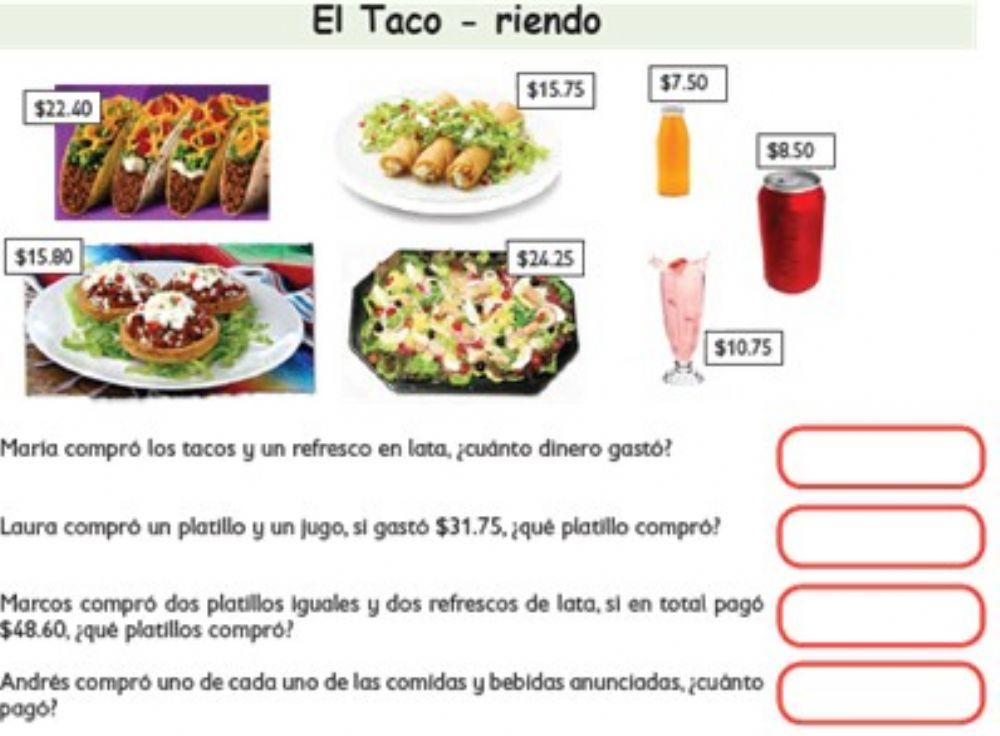 Sumas con punto decimal
