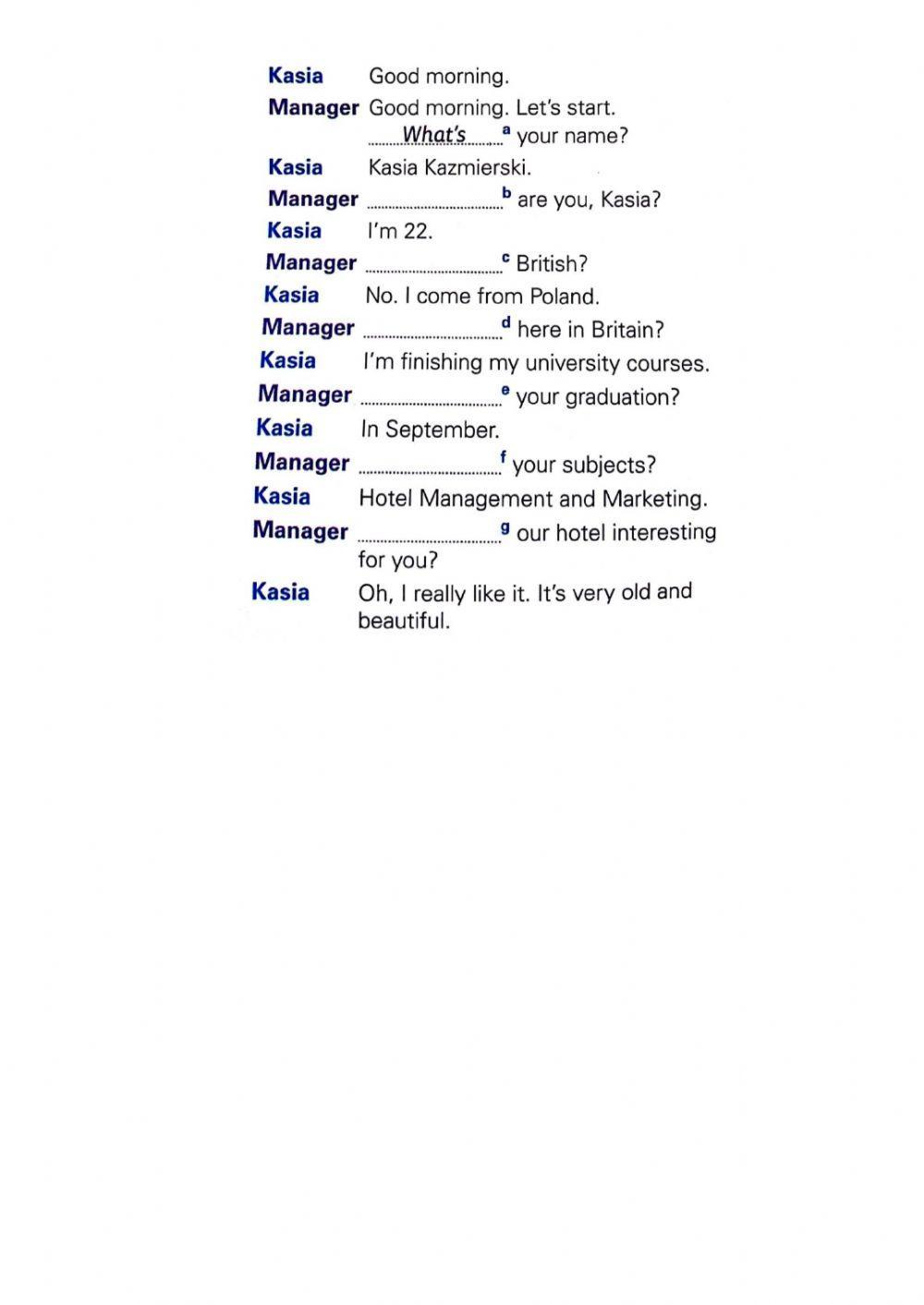 To be in present simple, a-an-the - Revision