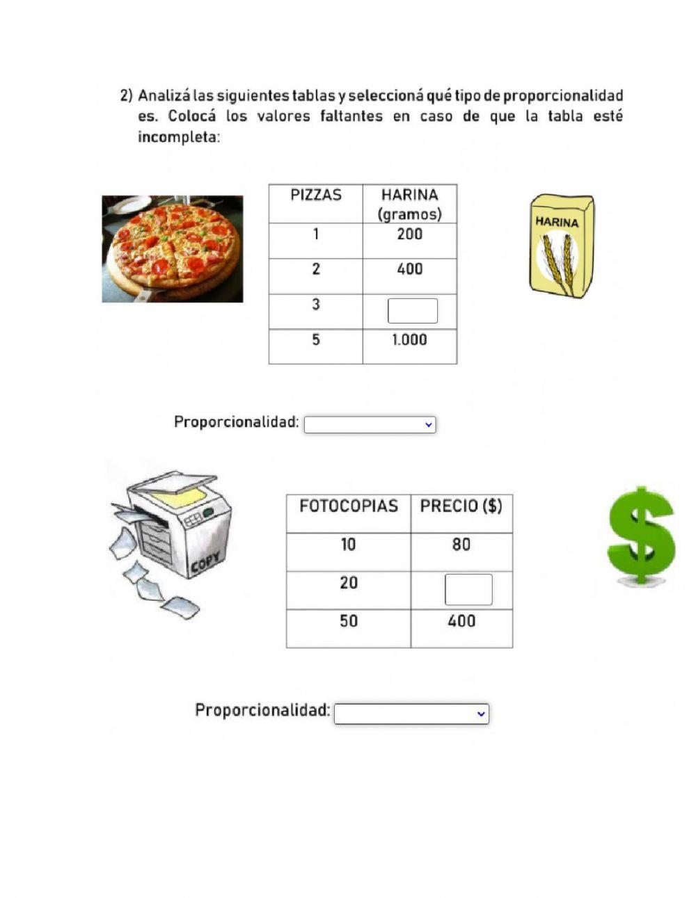Proporcionalidad Directa e inversa
