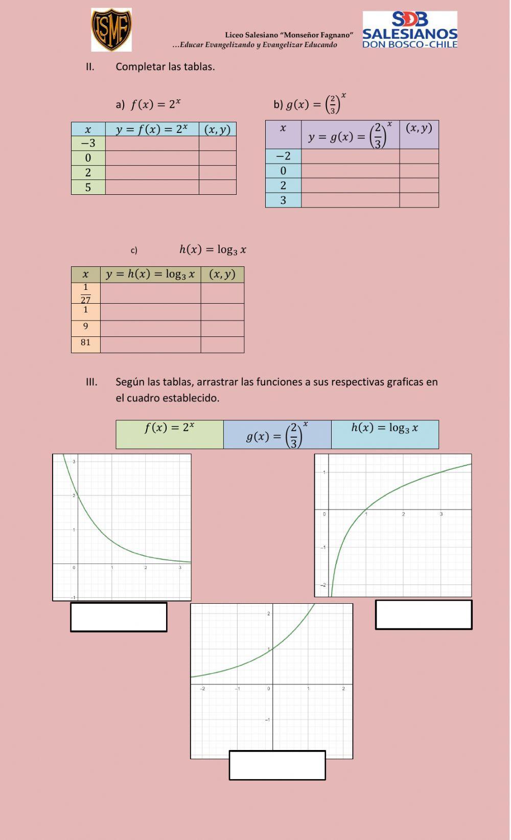 Funcion exponencial y logaritimica