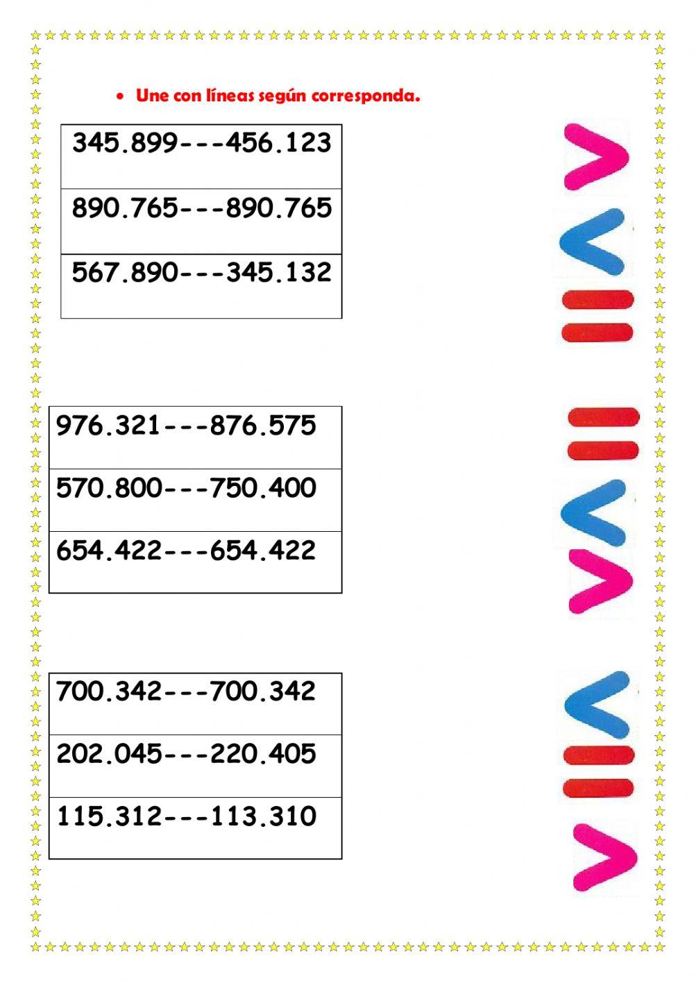 Ejercicios de Relación de Orden