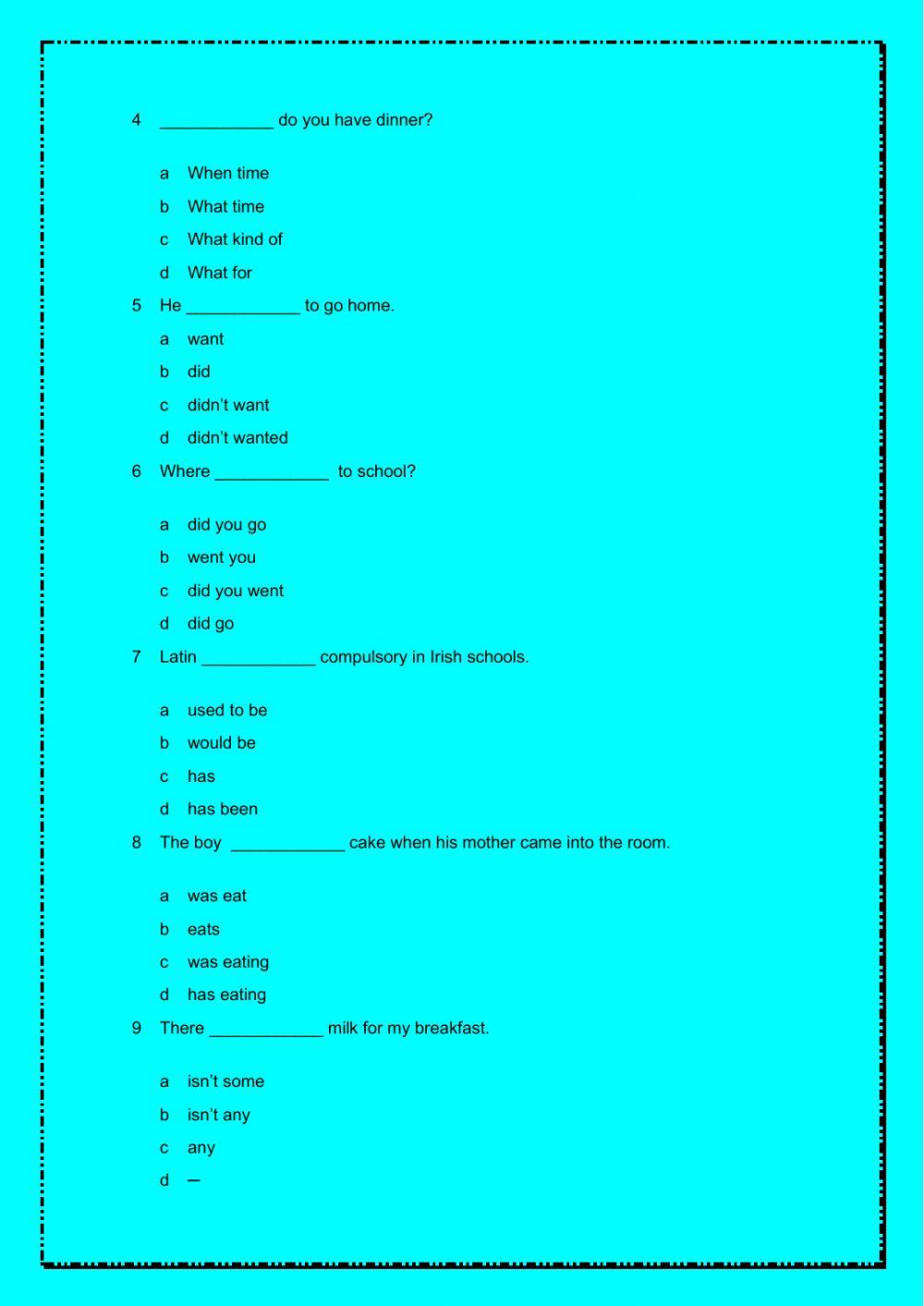 The English Academy-Placement test 2