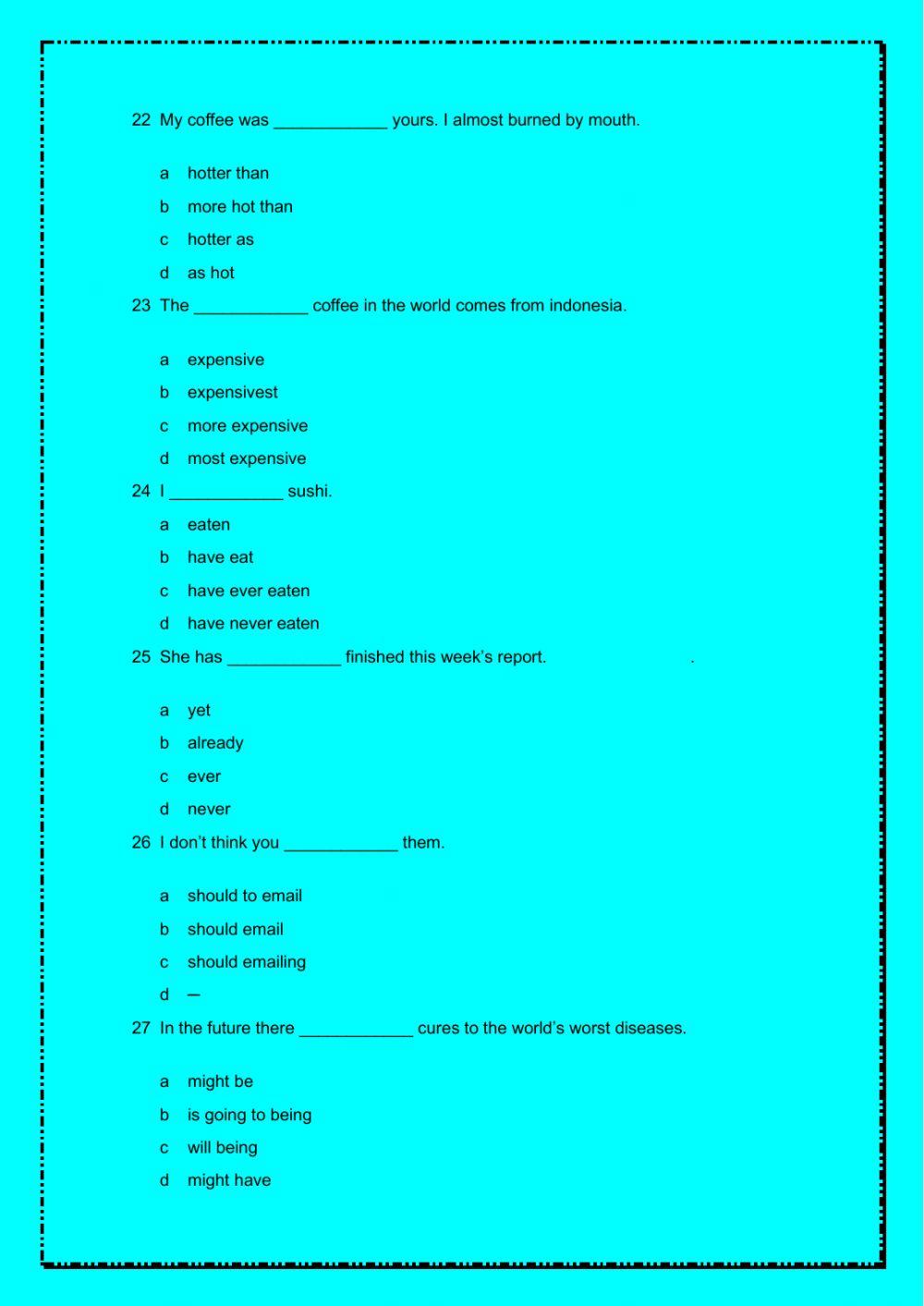 The English Academy-Placement test 2