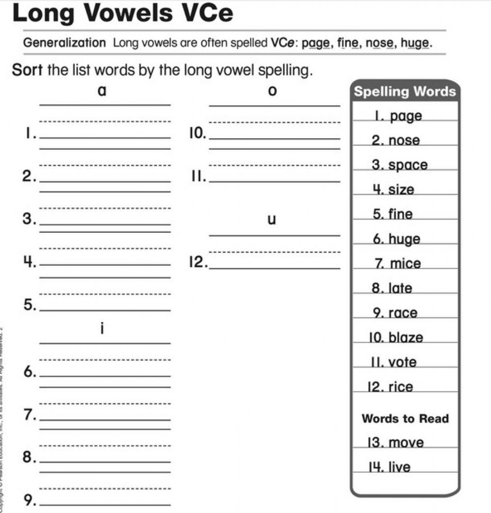 Long Vowel CVe